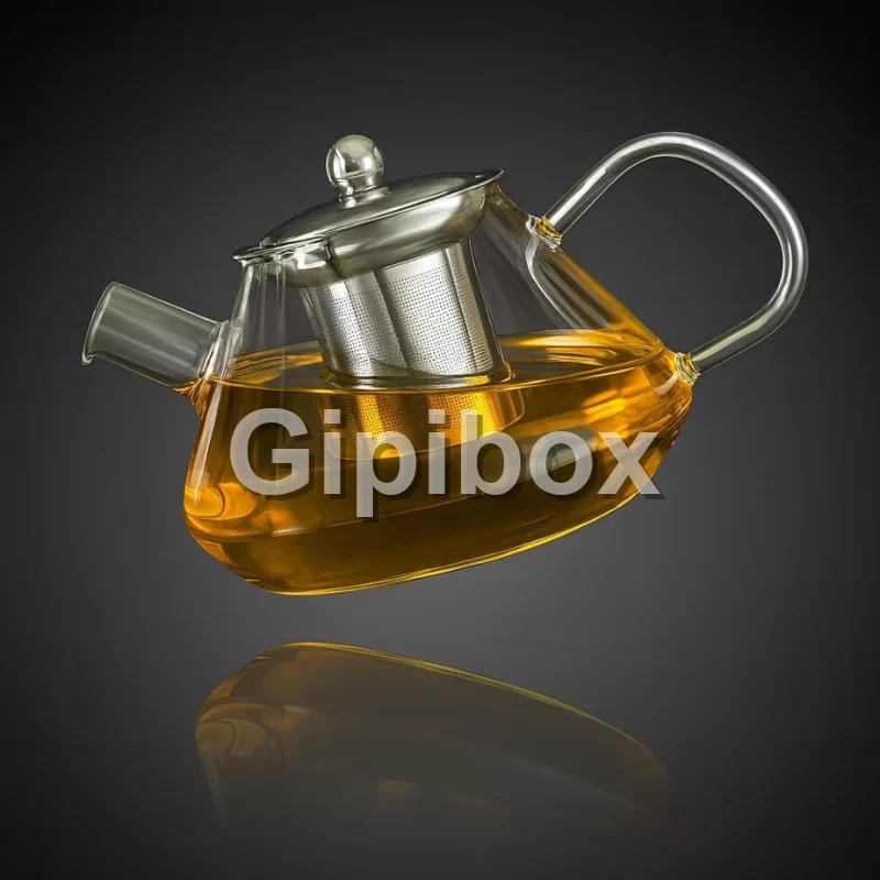 Premium Glass Tea Kettle for Gas Stove | Heat Resistant Borosilicate Glass Kettle with Lid | Multipurpose Tea & Water Boiler (Transparent Design)